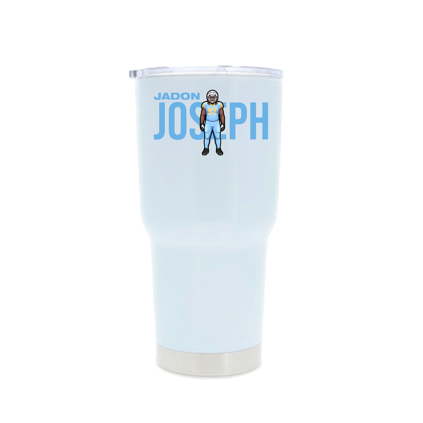 30oz Stainless Steel Tumbler — Player Name in White