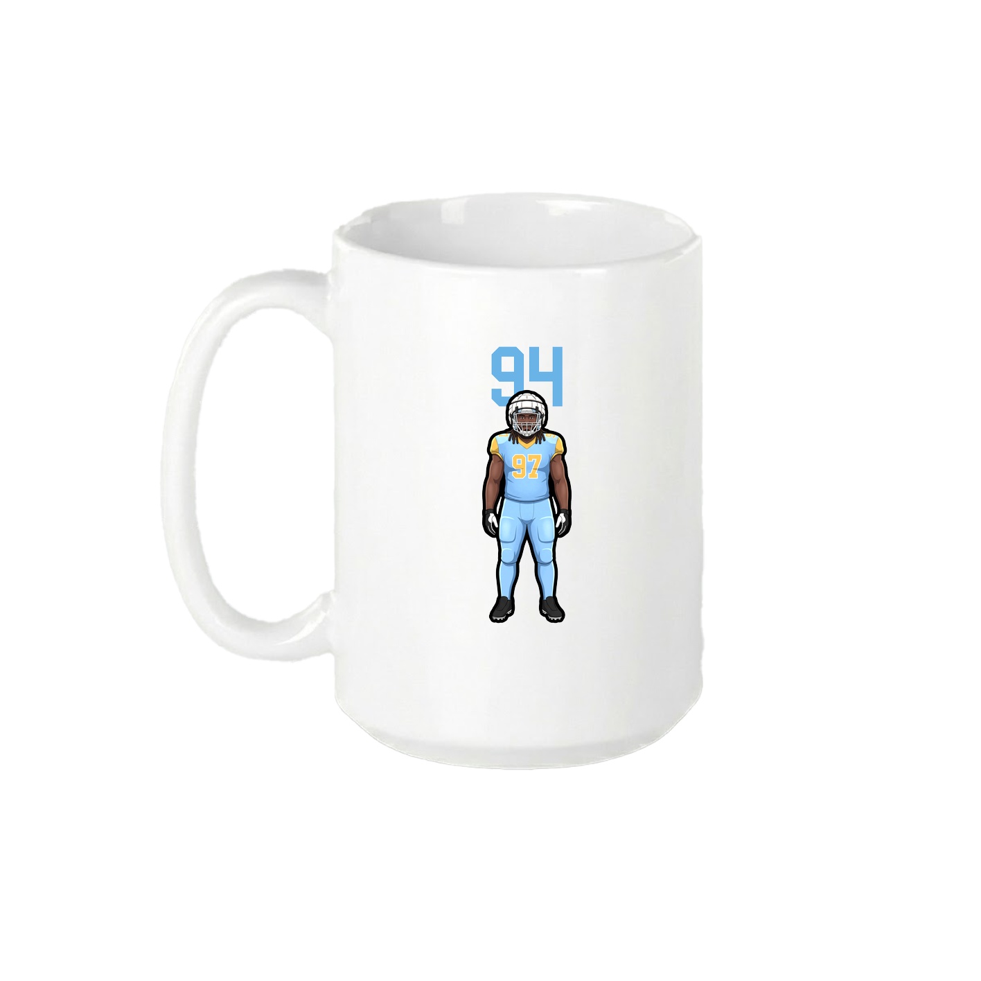 15oz Coffee Mug — Number Top in White