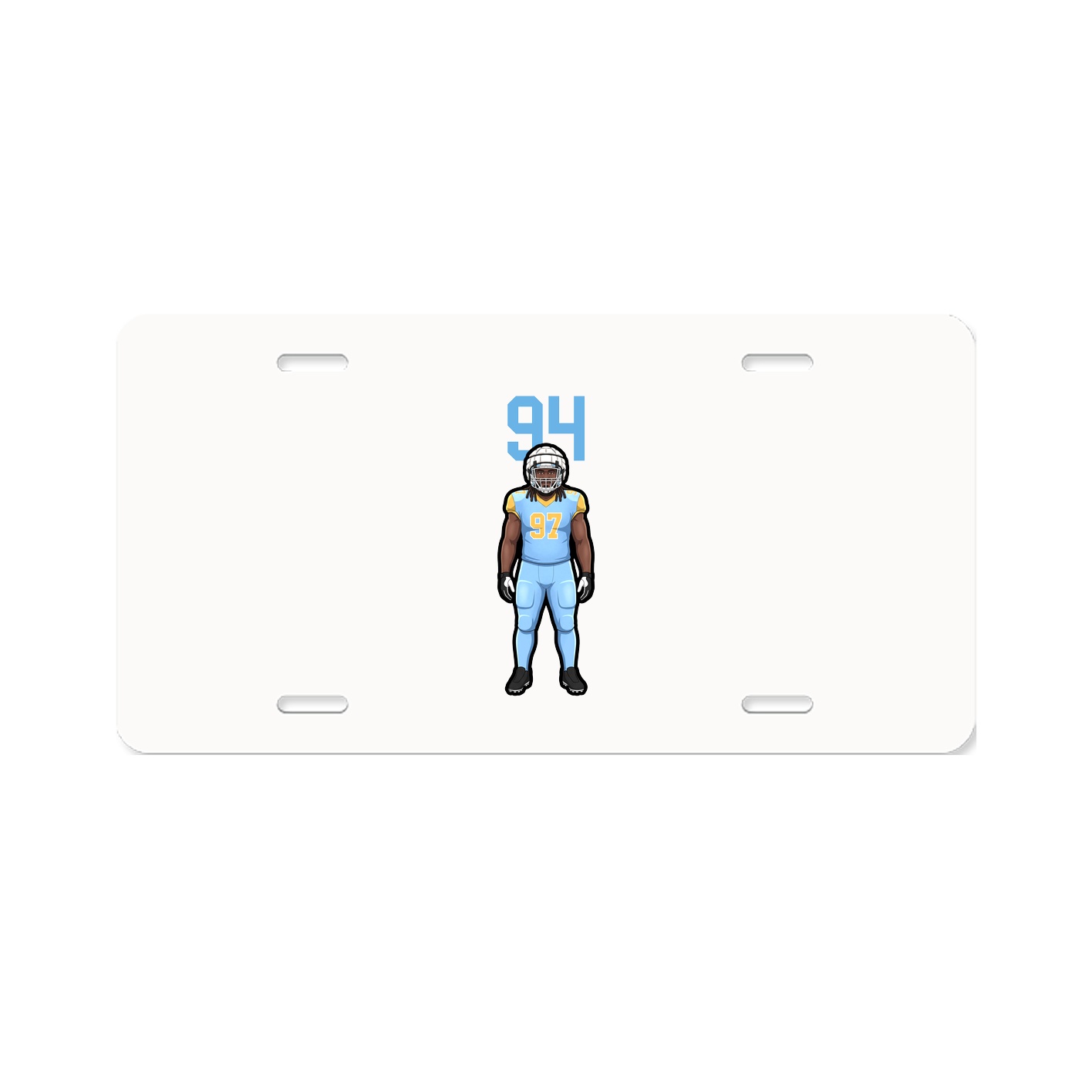 License Plate — Number Top in Classic