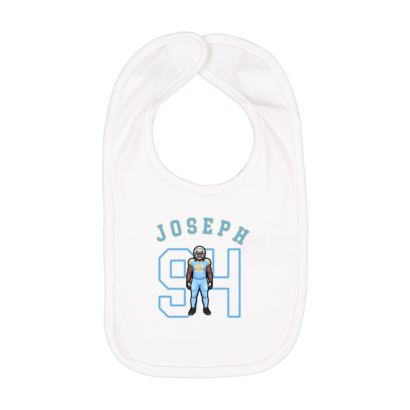Infant Bib — Shirsey Arch in White