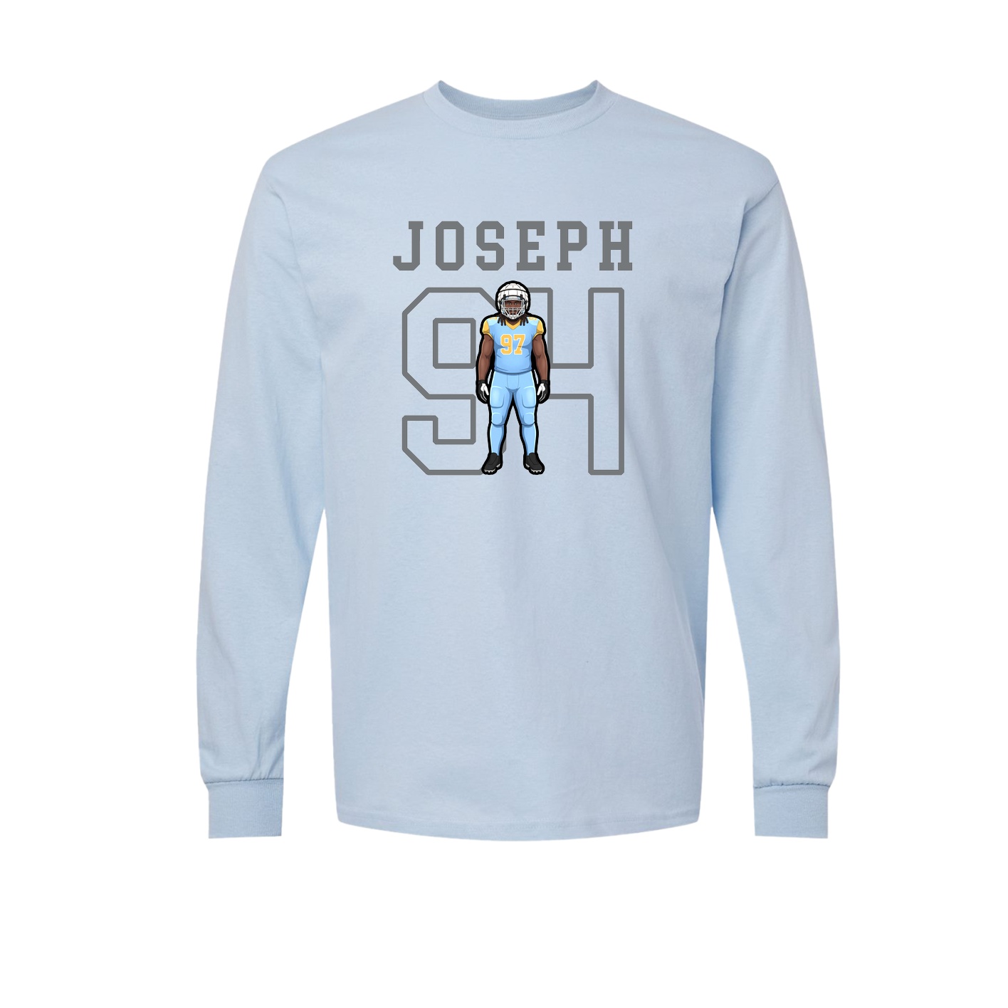 Long Sleeve Tee — Shirsey in Light Blue