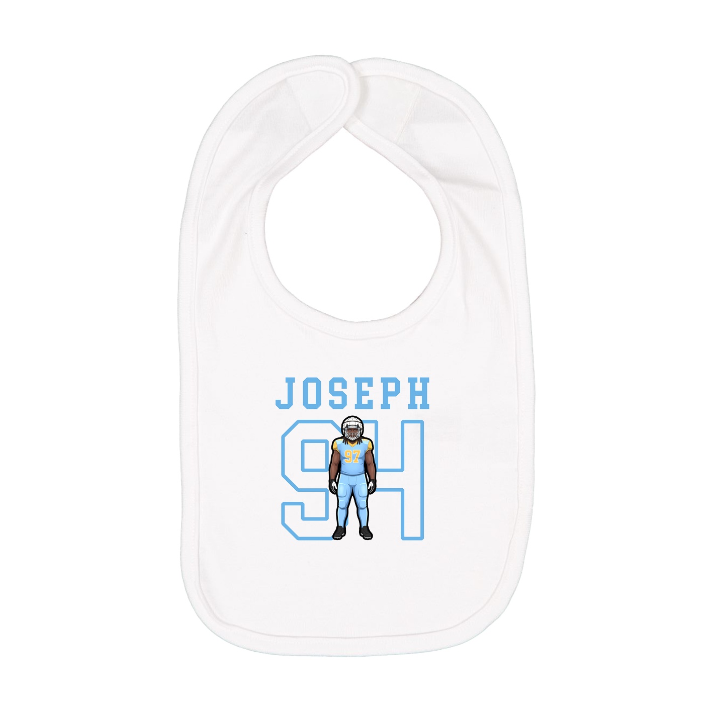 Infant Bib — Shirsey in White