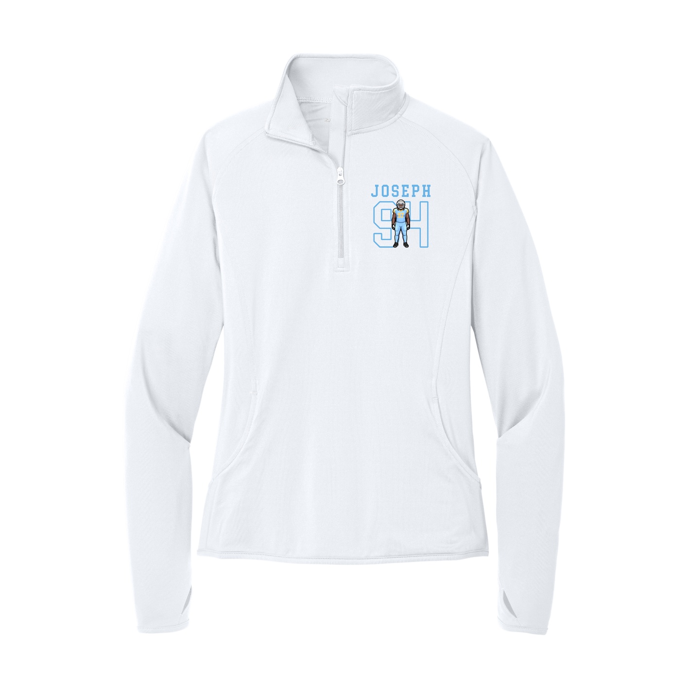 Women's Q-Zip Pullover — Shirsey in White