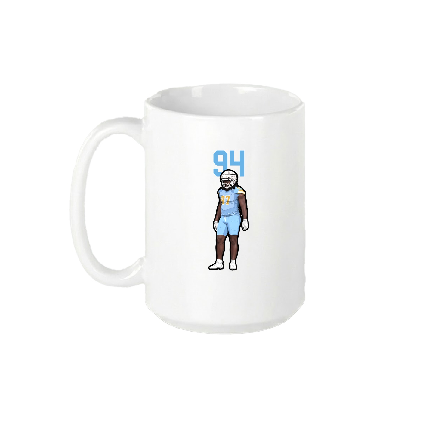 15oz Coffee Mug — Number Top in White