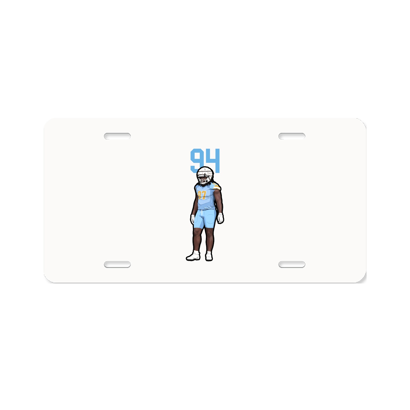 License Plate — Number Top in Classic