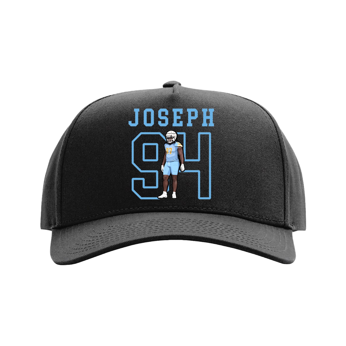 Full Fabric Five-Panel Champ Cap — Shirsey in Black