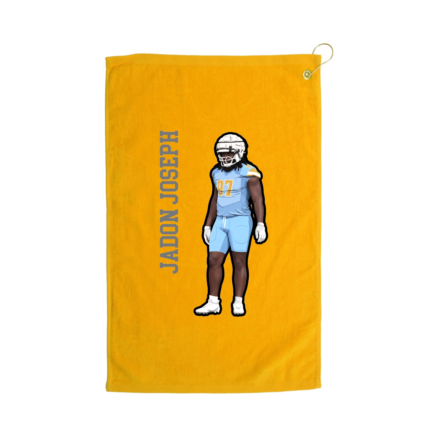 Golf Towel — Name Vertical in Gold