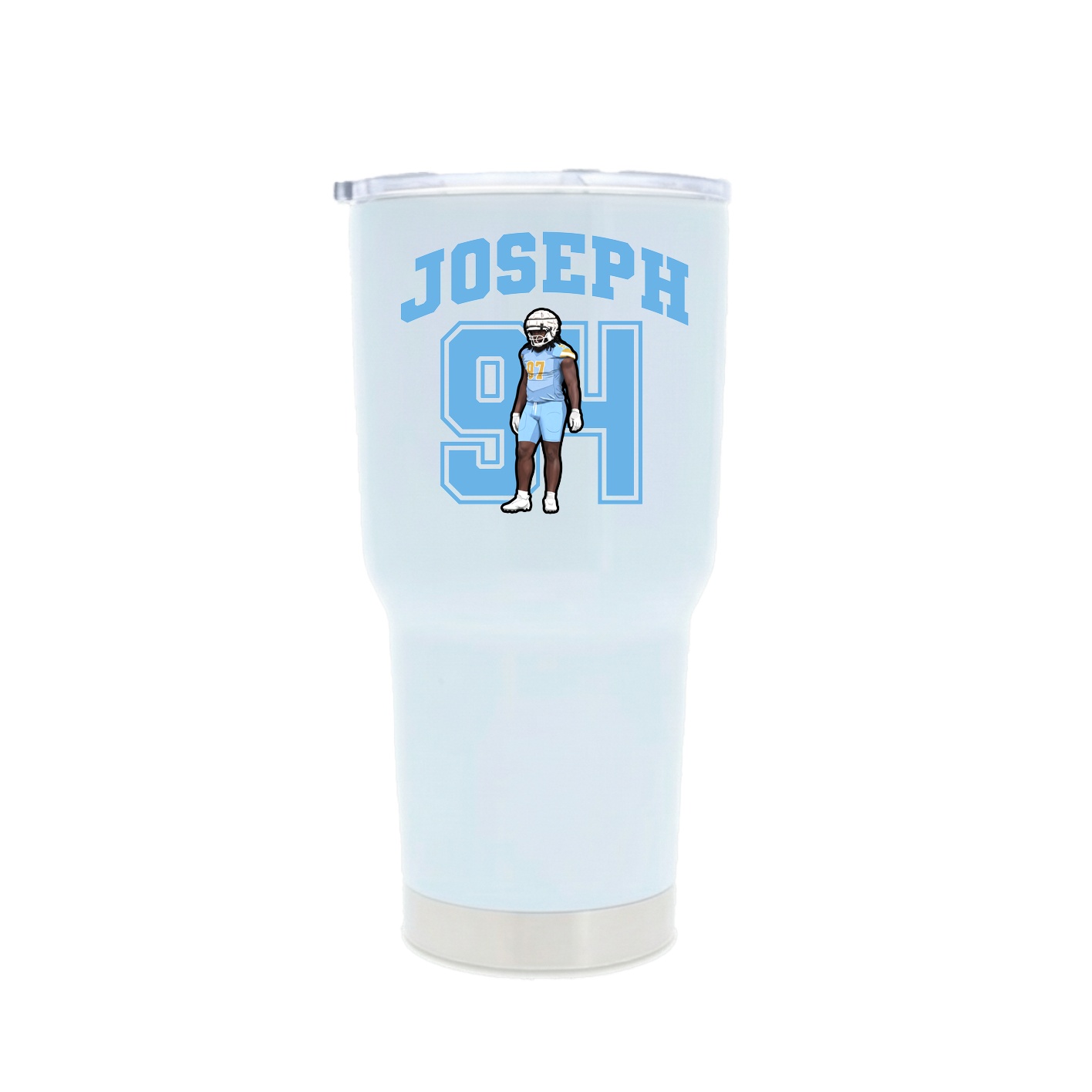 30oz Stainless Steel Tumbler — Number in White