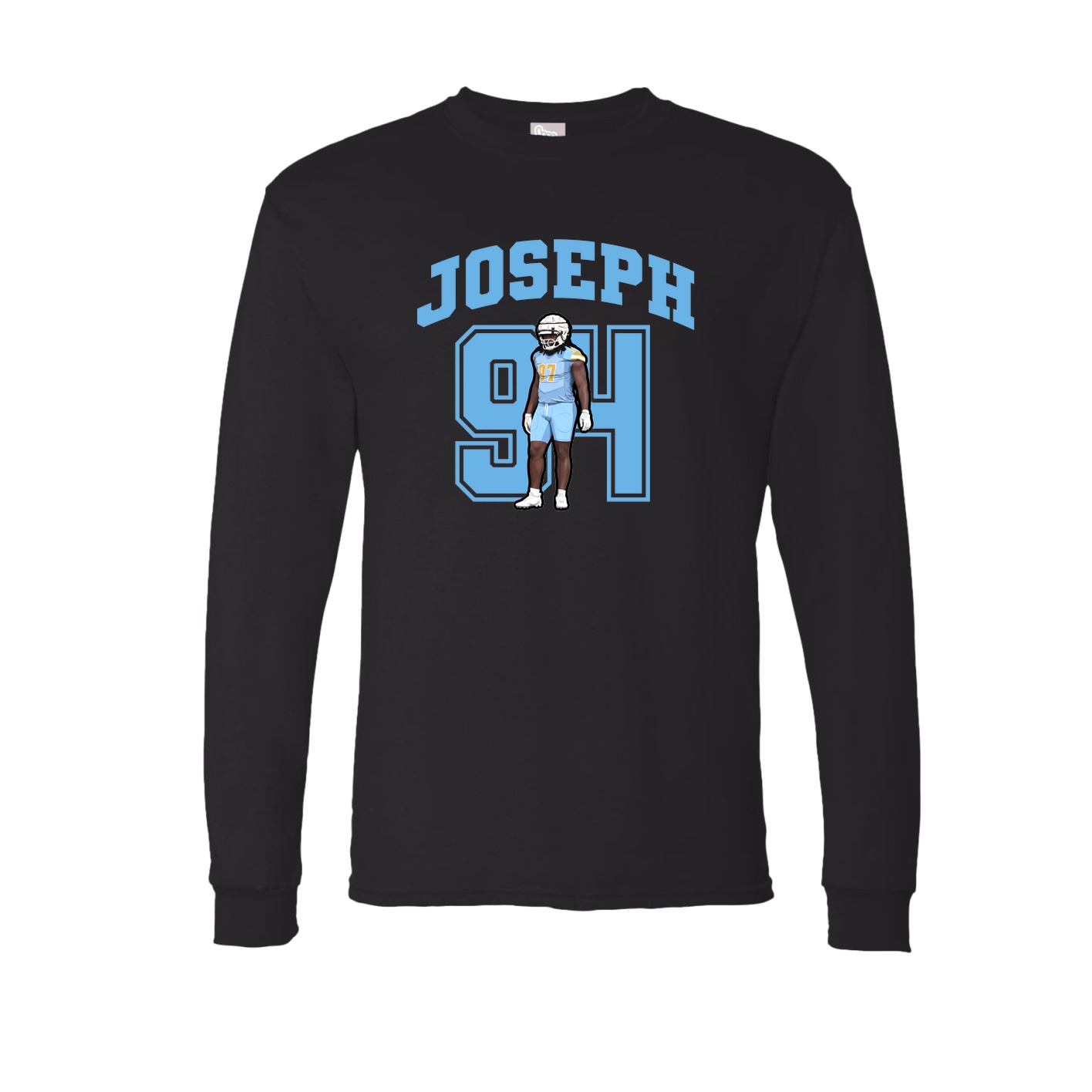 Long Sleeve Tee — Number in Black