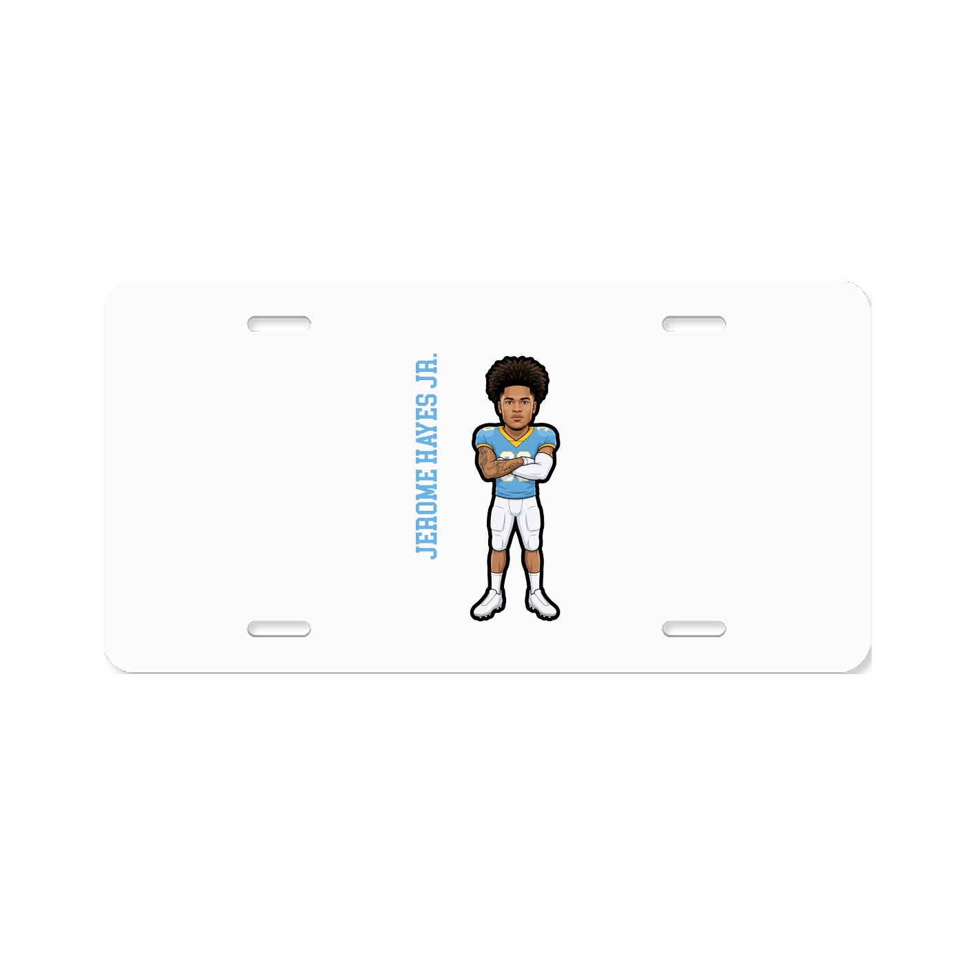 License Plate — Name Vertical in Classic