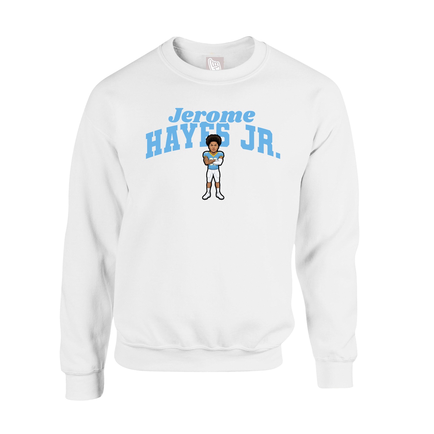 Fleece Crew — Signature Arch in White