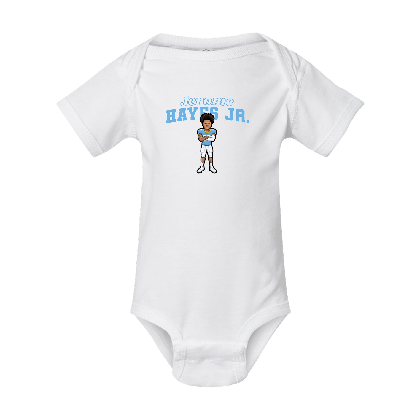Baby Onesie — Name Arch in White