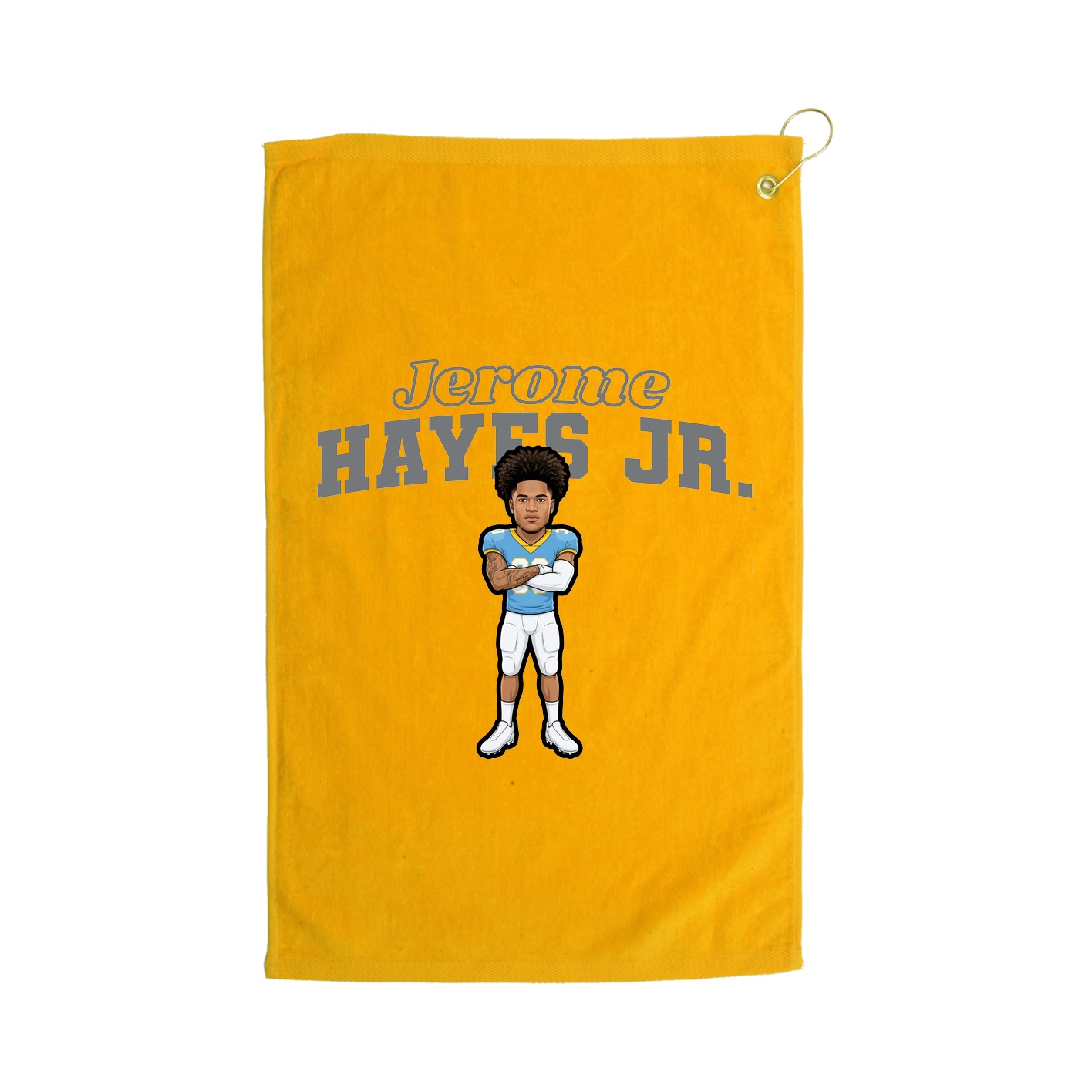Golf Towel — Name Arch in Gold