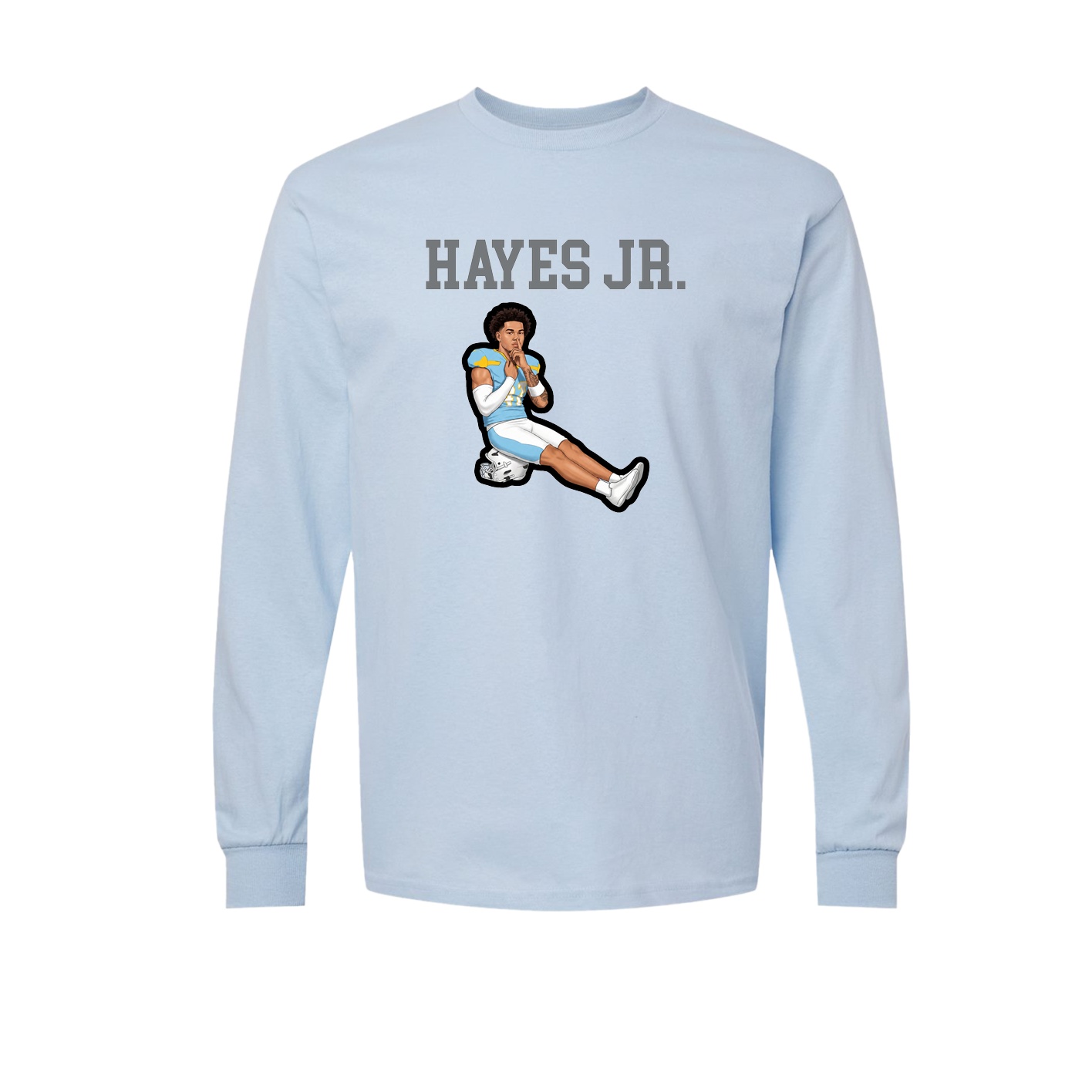 Long Sleeve Tee — Shirsey in Light Blue