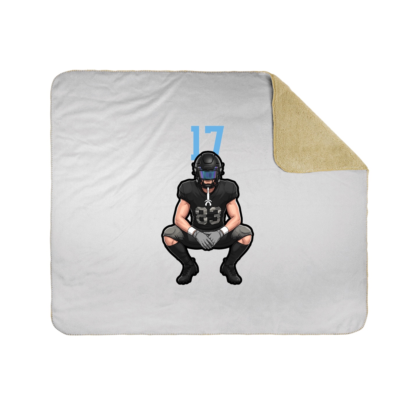 Throw Blanket — Number Top in White
