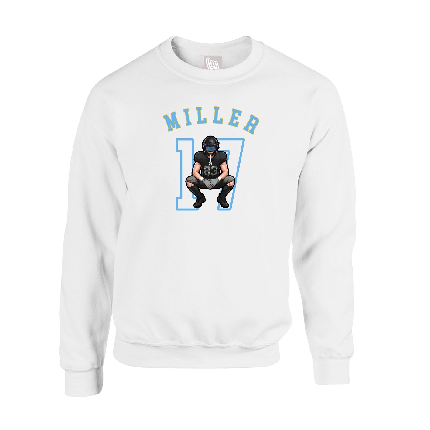 Fleece Crew — Shirsey Arch in White
