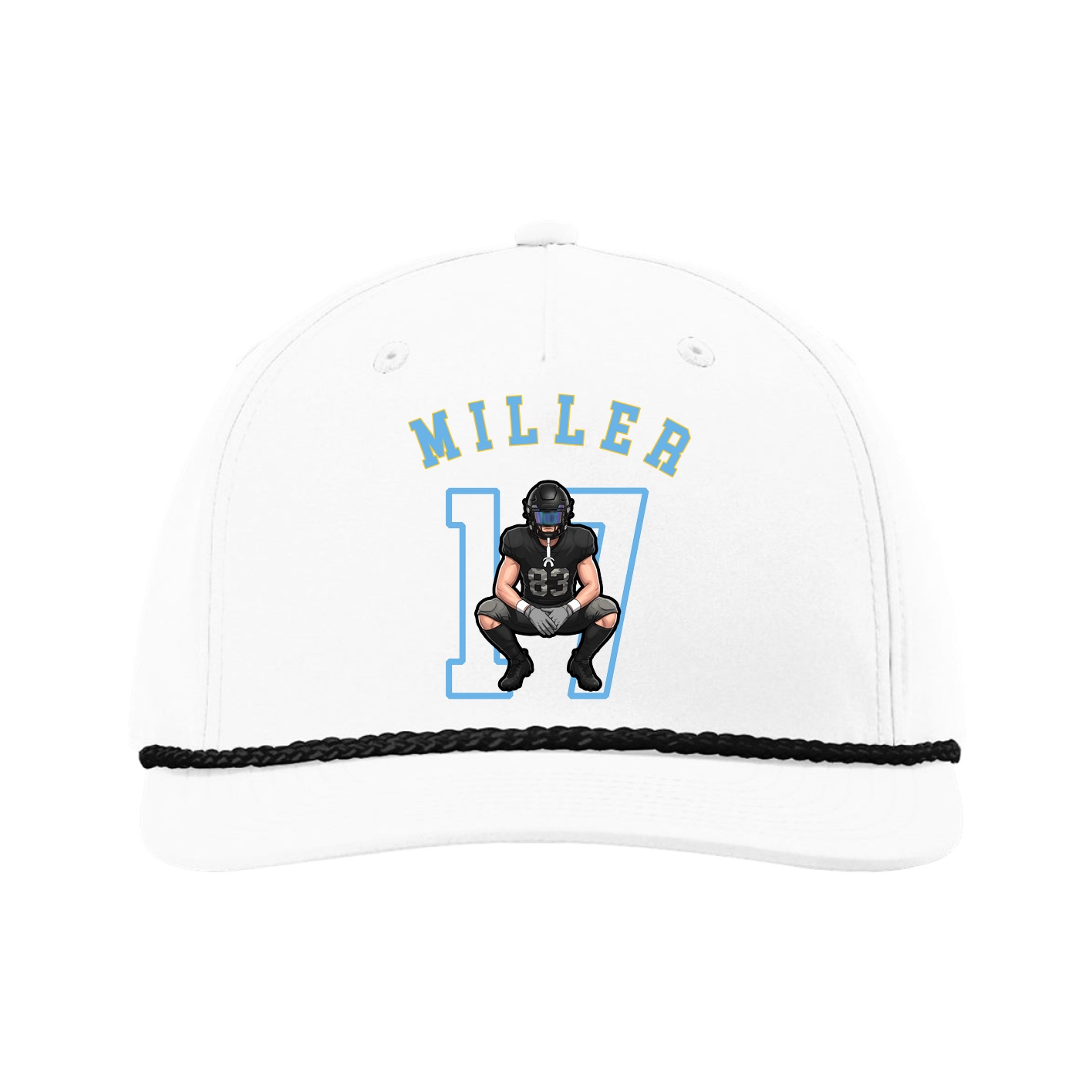 Five-Panel Classic Rope Cap — Shirsey Arch in White