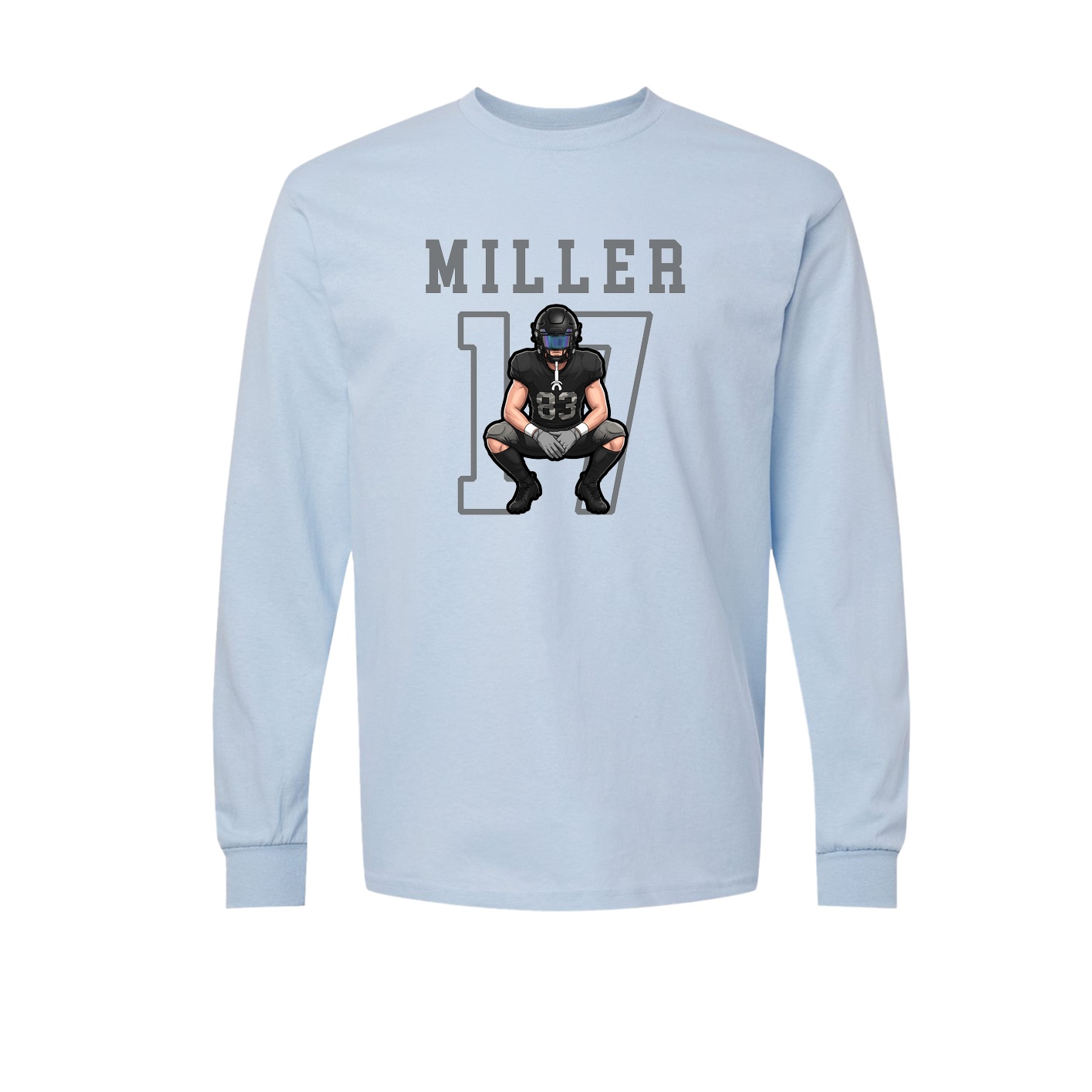 Long Sleeve Tee — Shirsey in Light Blue