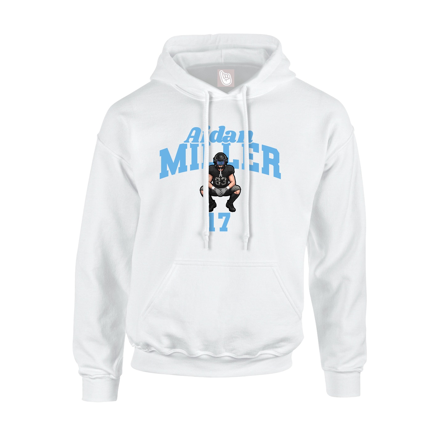 Youth Hoodie — Signature Arch in White