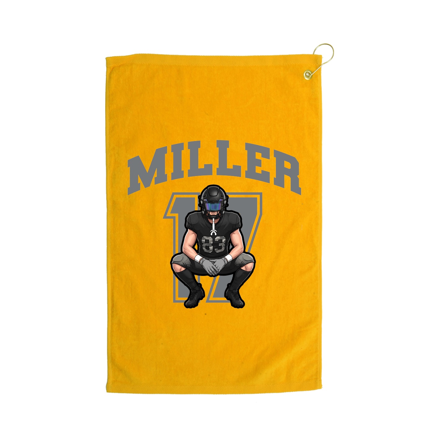 Golf Towel — Number in Gold