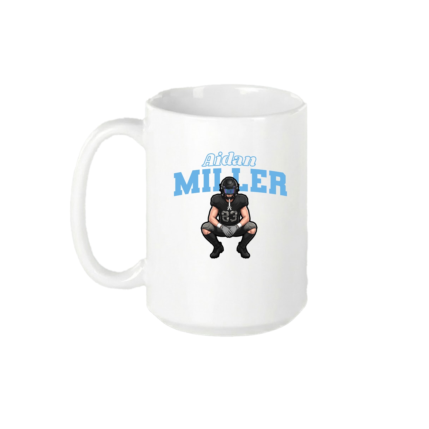 15oz Coffee Mug — Name Arch in White