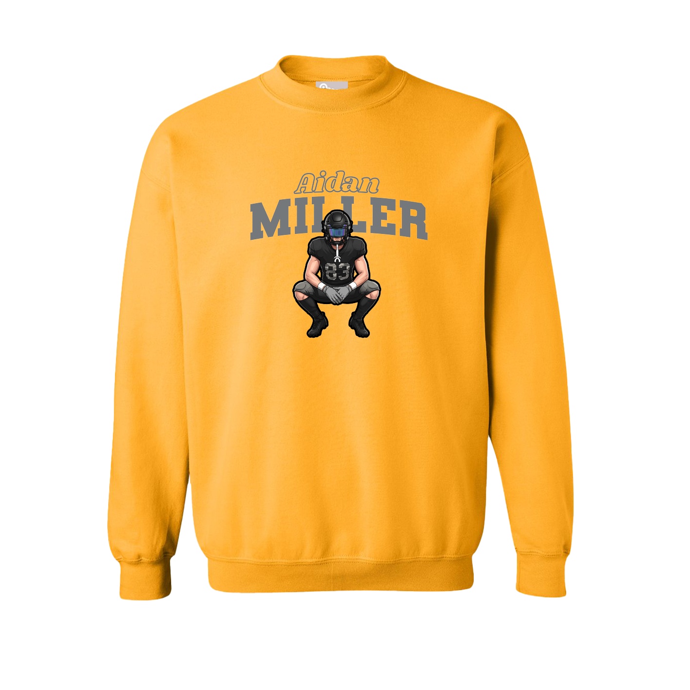 Fleece Crew — Name Arch in Gold
