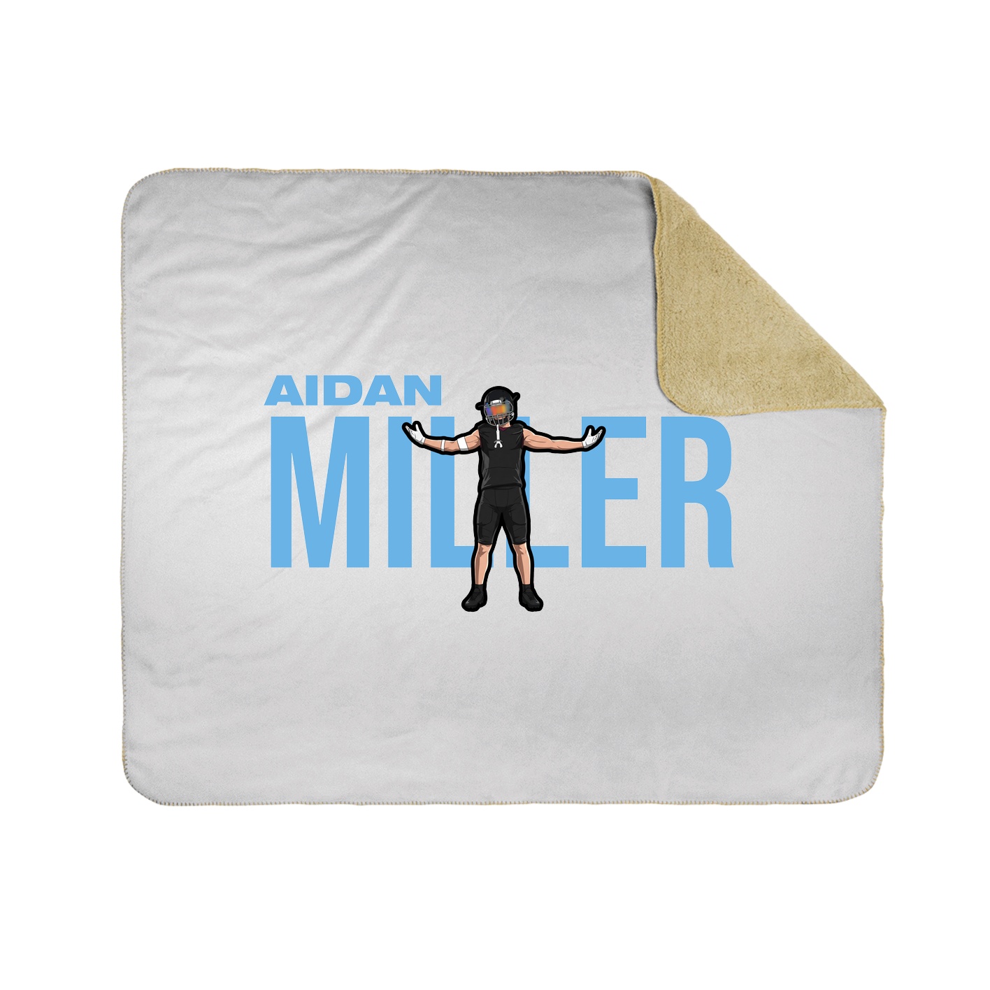 Throw Blanket — Player Name in White