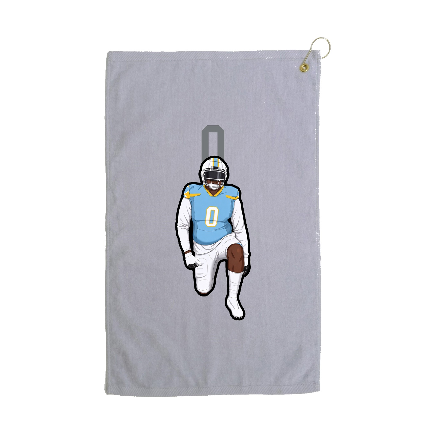 Golf Towel — Number Top in Grey