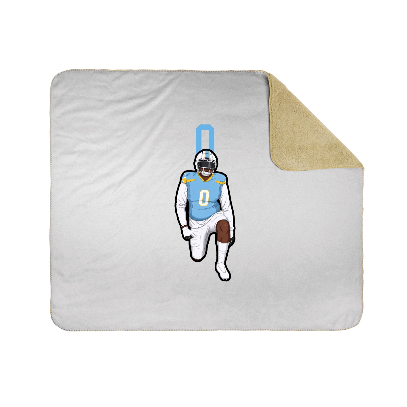 Throw Blanket — Number Top in White