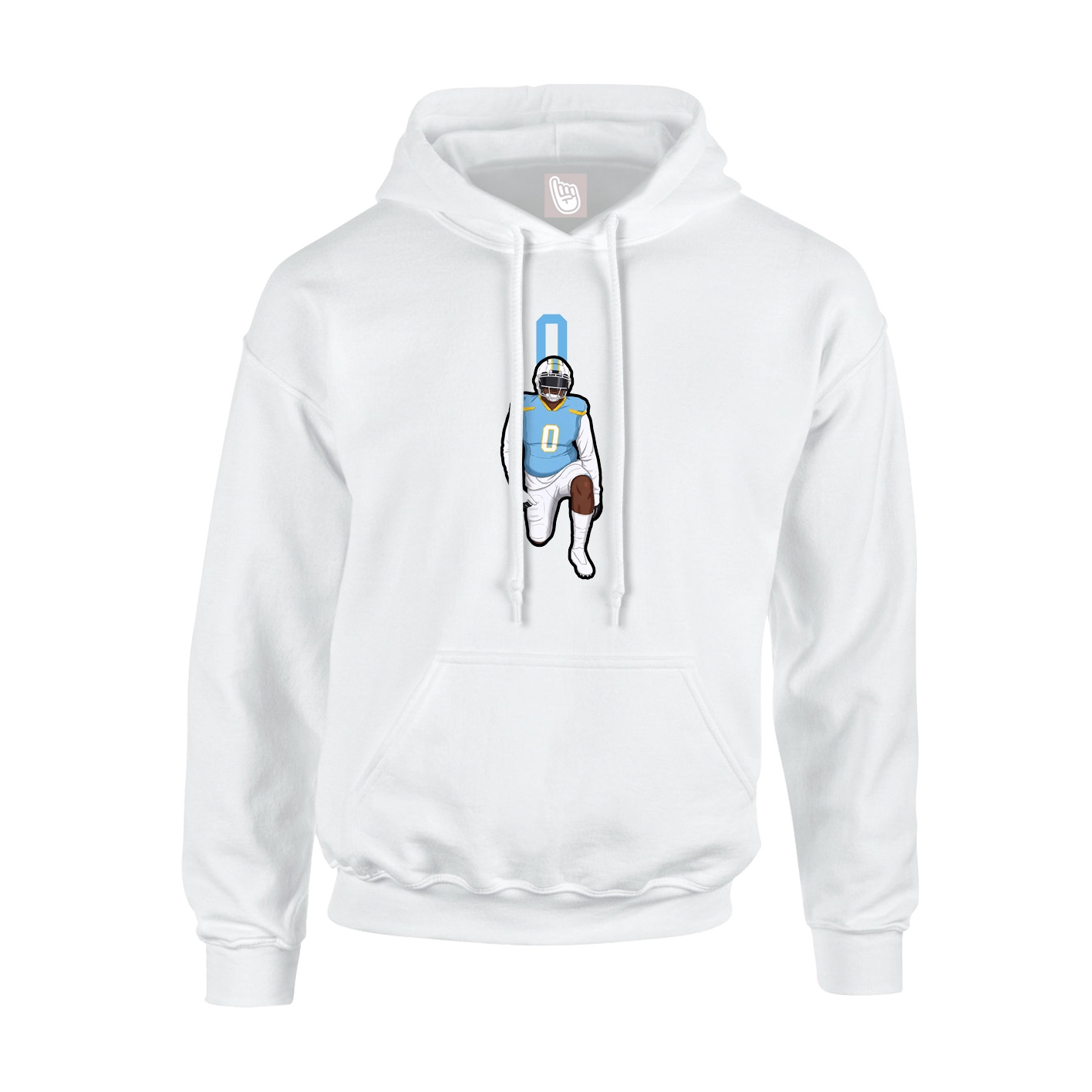 Hoodie — Number Top in White