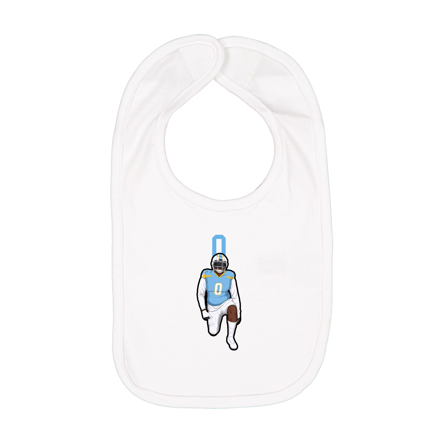 Infant Bib — Number Top in White