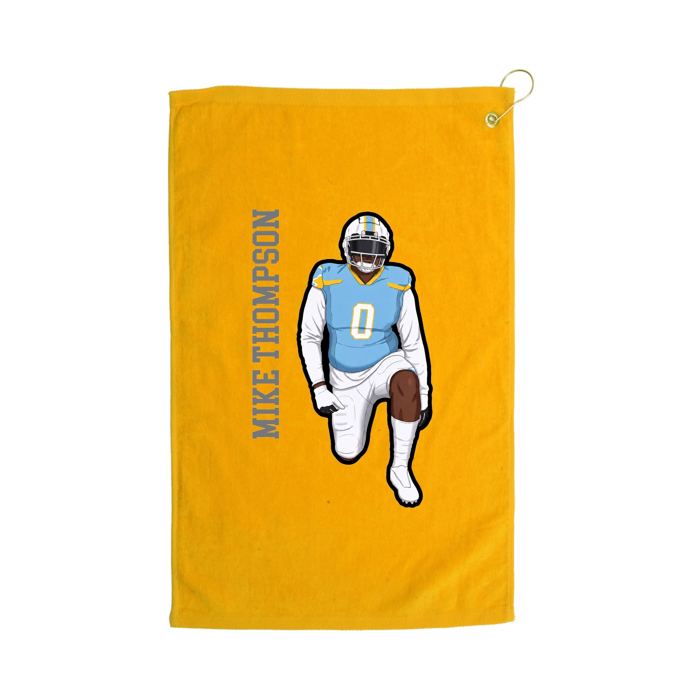 Golf Towel — Name Vertical in Gold
