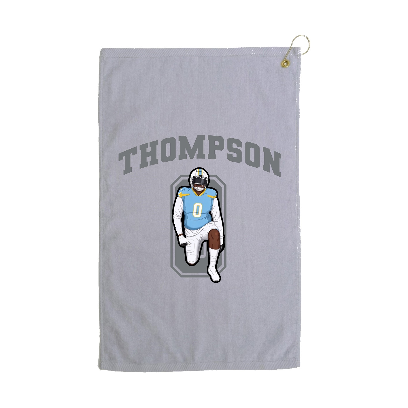 Golf Towel — Number in Grey