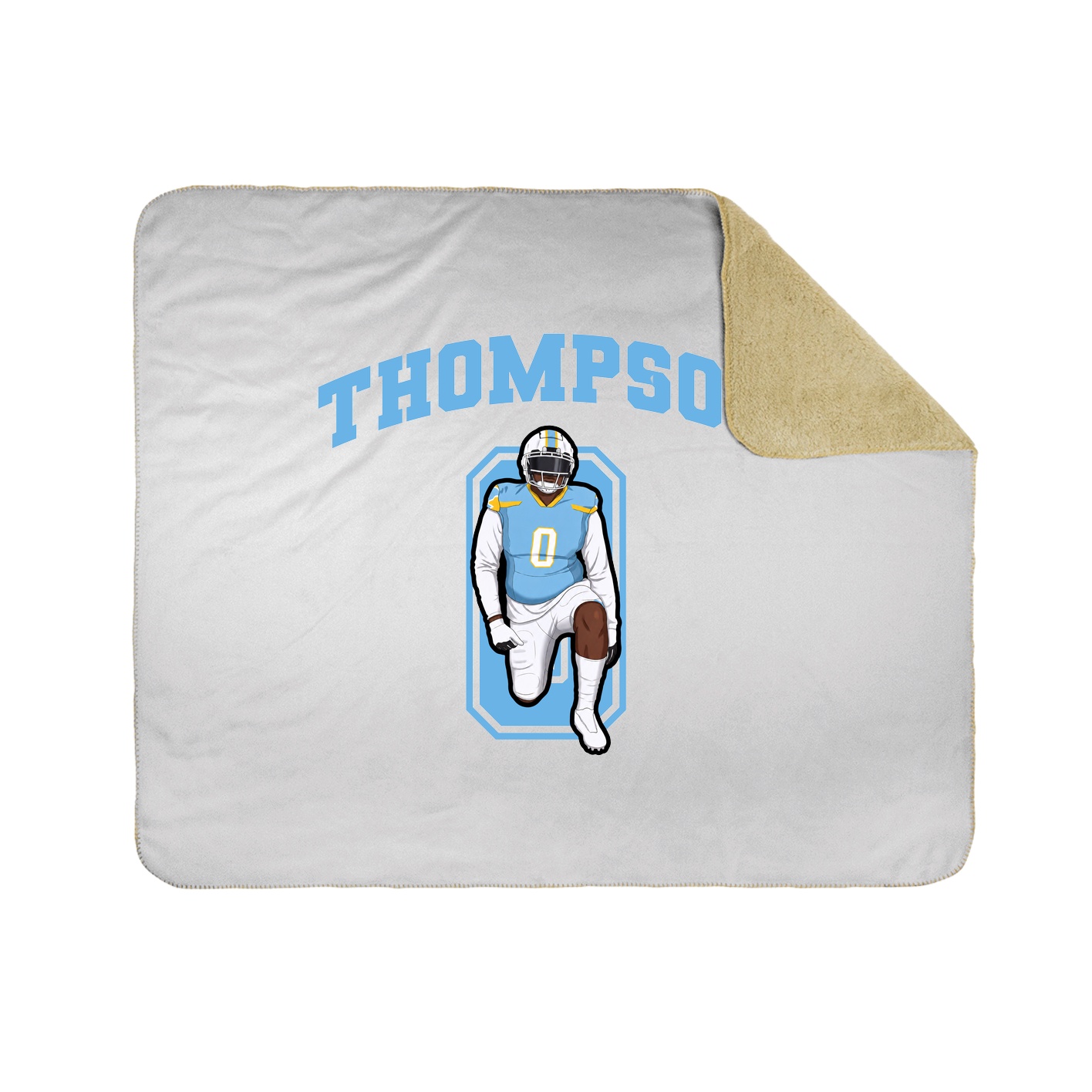Throw Blanket — Number in White