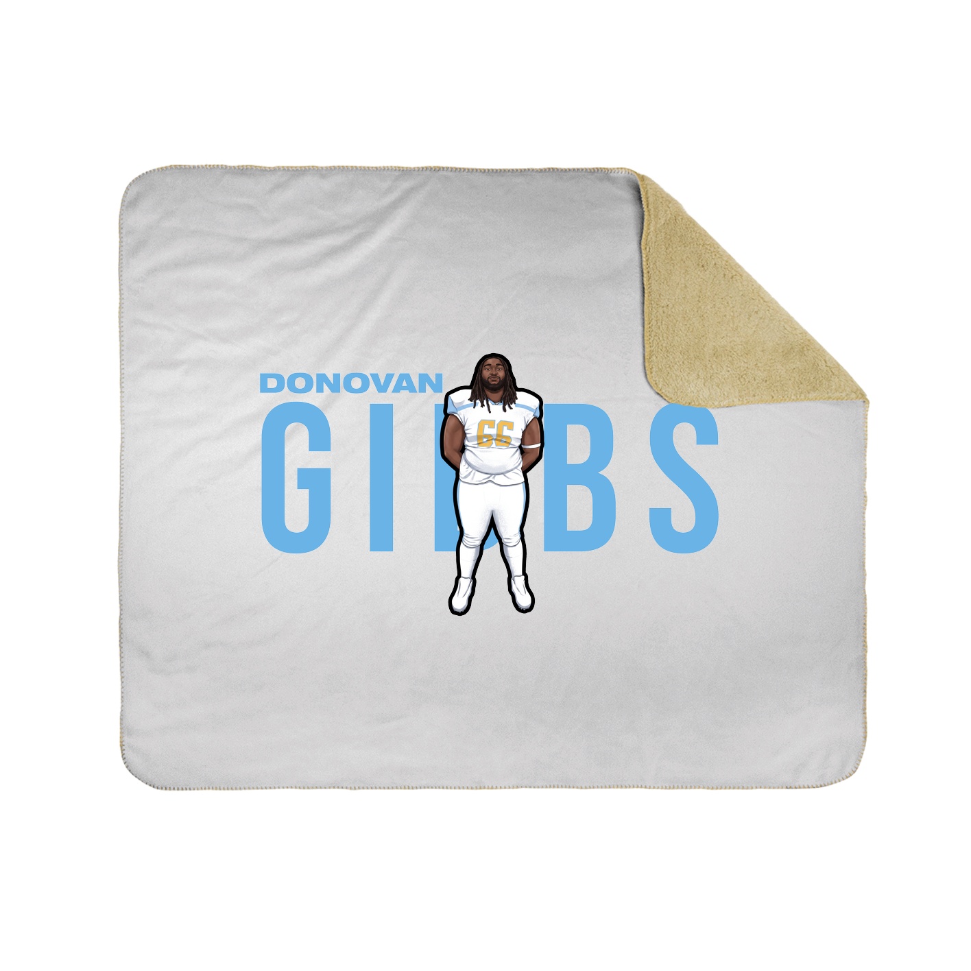 Throw Blanket — Player Name in White