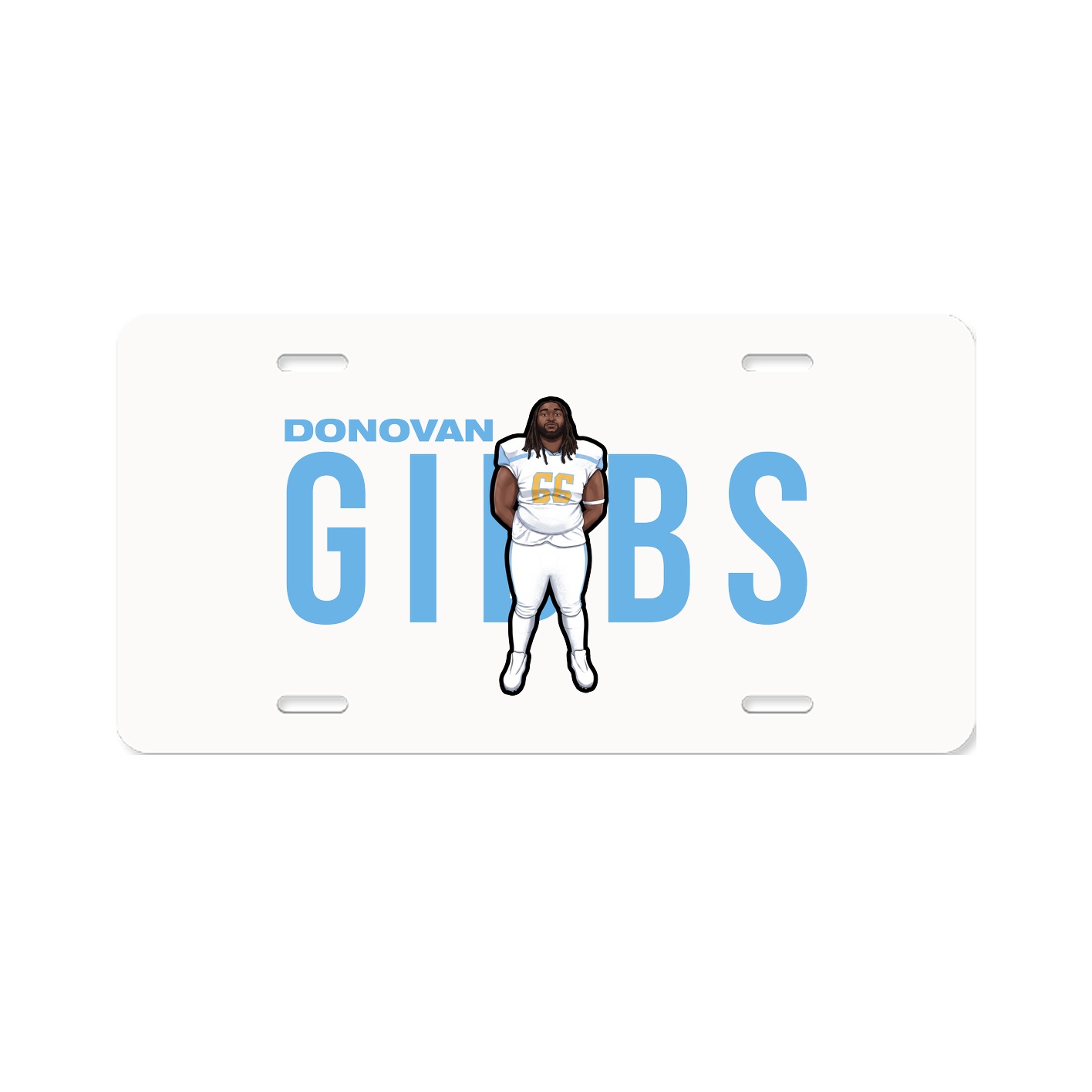 License Plate — Player Name in Classic