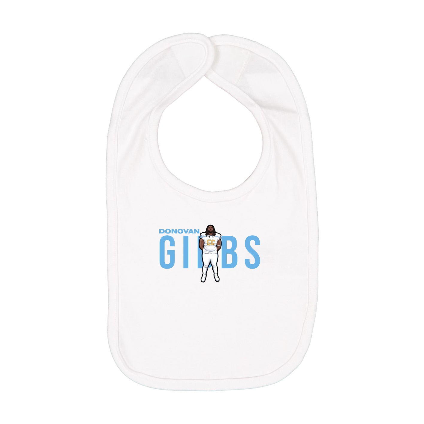 Infant Bib — Player Name in White