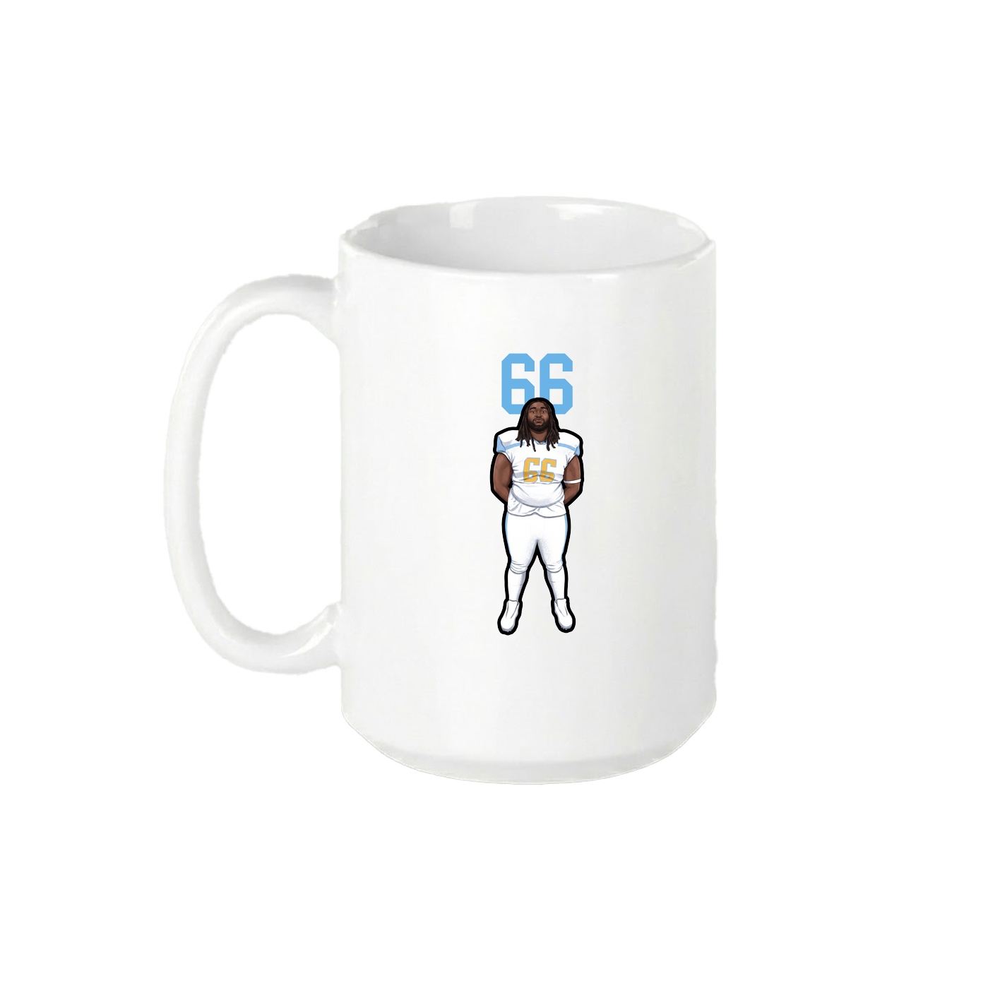 15oz Coffee Mug — Number Top in White