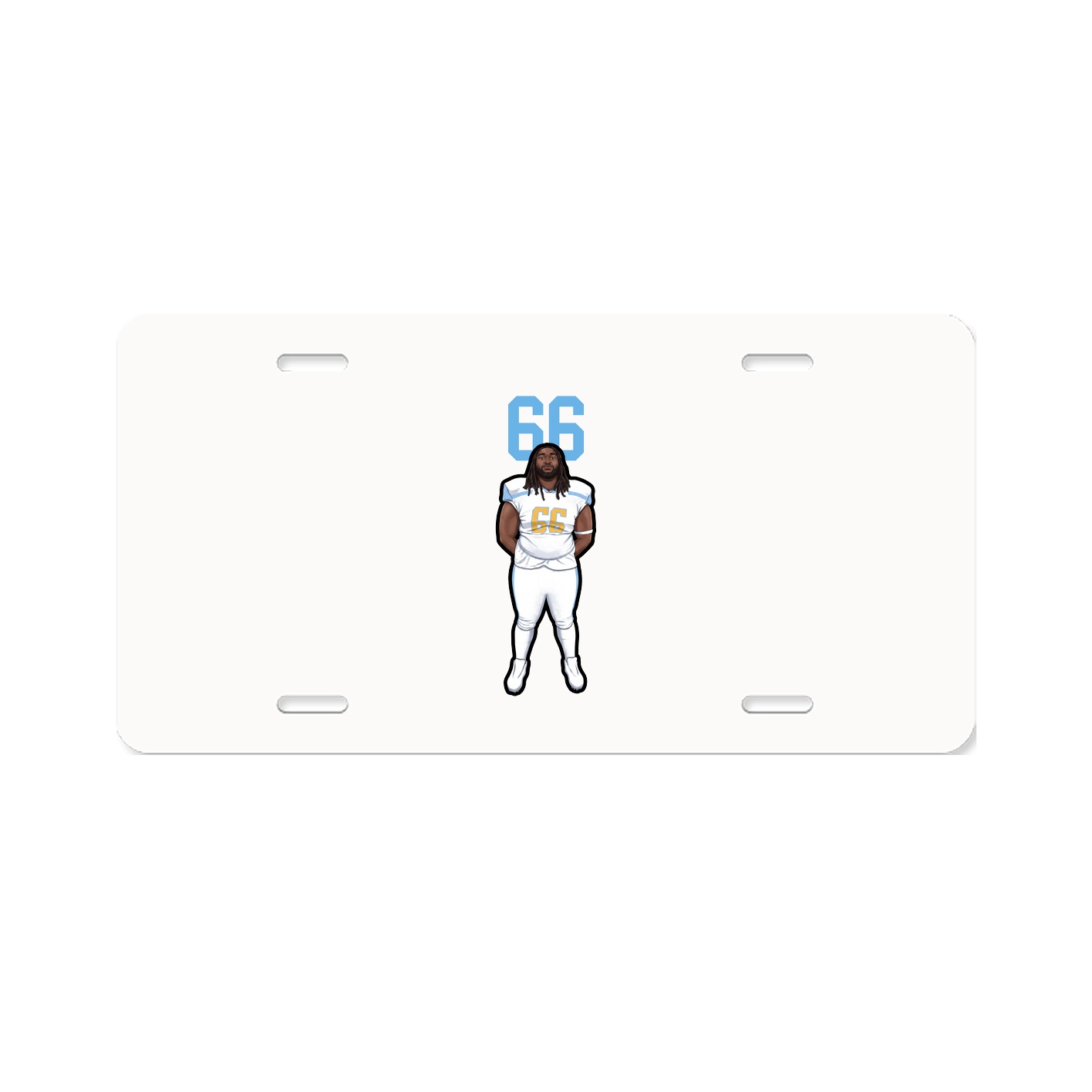 License Plate — Number Top in Classic