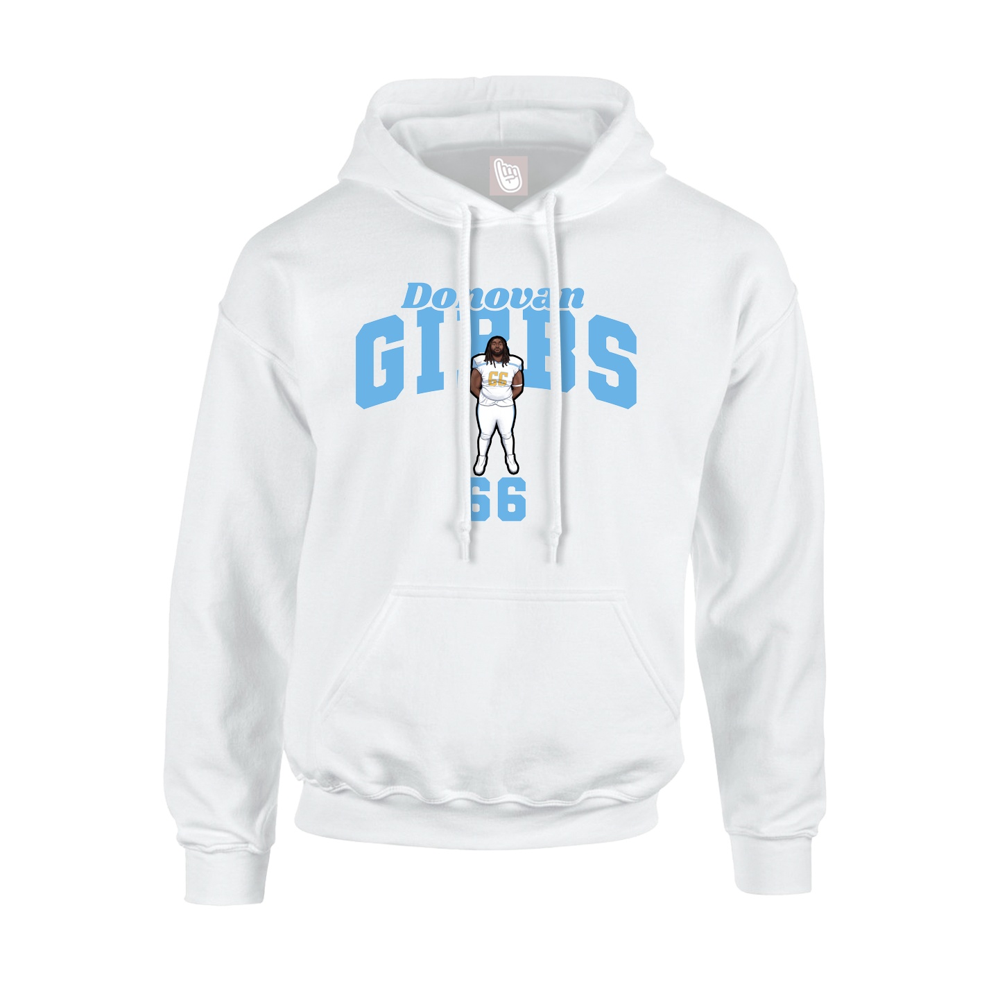 Youth Hoodie — Signature Arch in White
