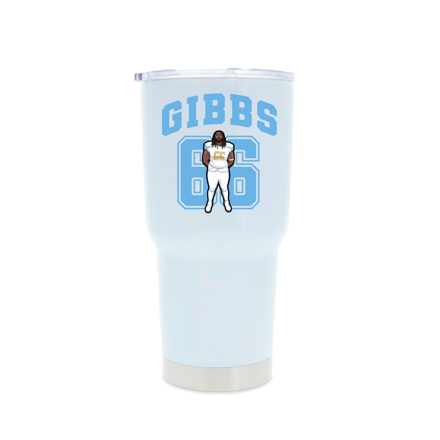 30oz Stainless Steel Tumbler — Number in White