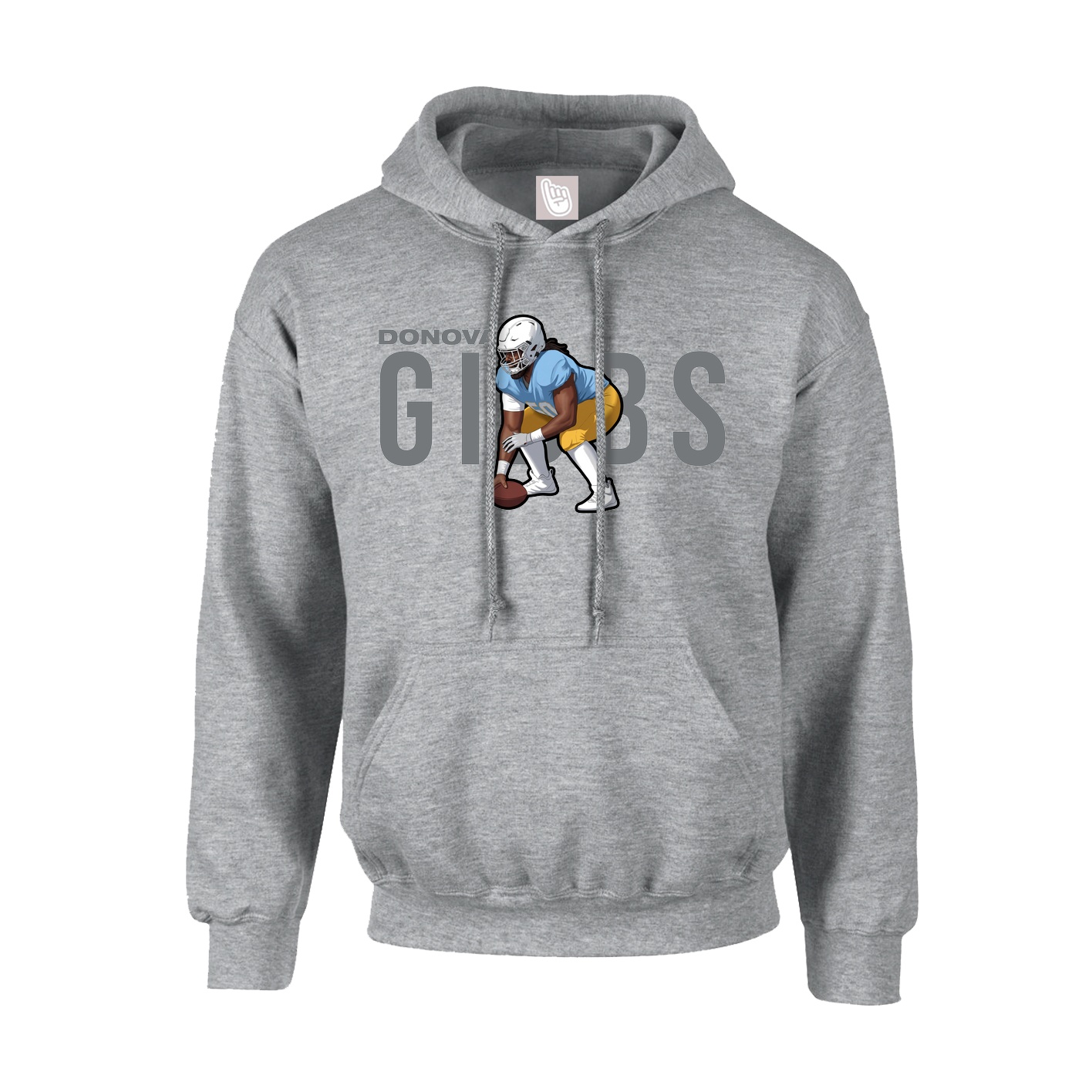 Youth Hoodie — Player Name in Grey