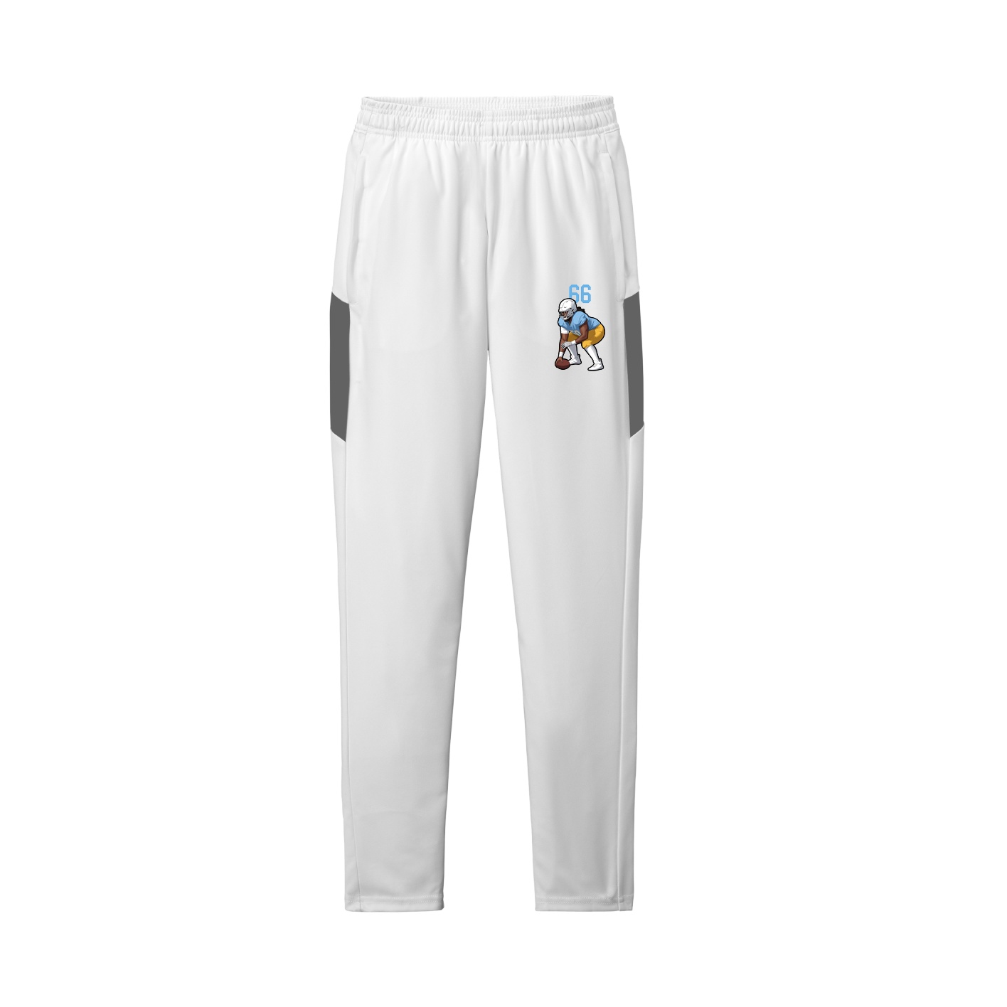 Team Travel Pant — Number Top in White/Grey