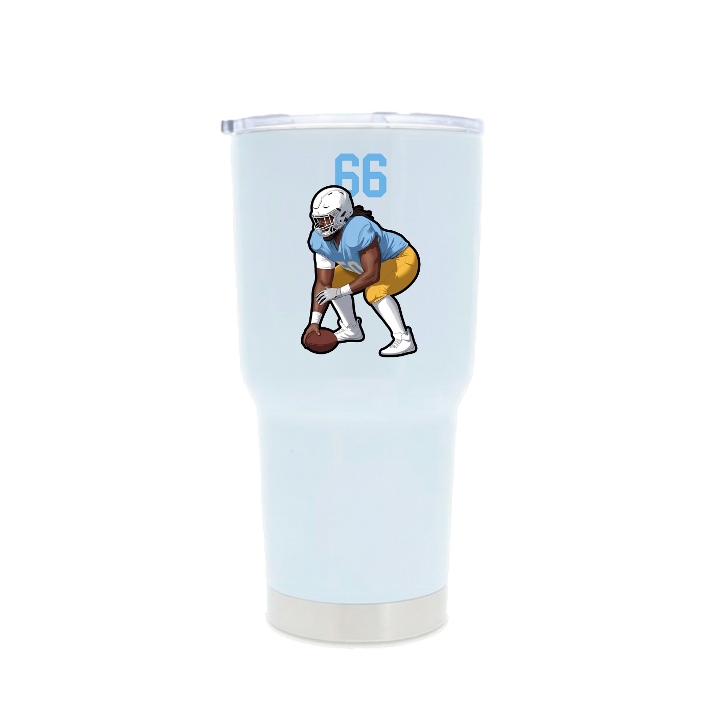 30oz Stainless Steel Tumbler — Number Top in White