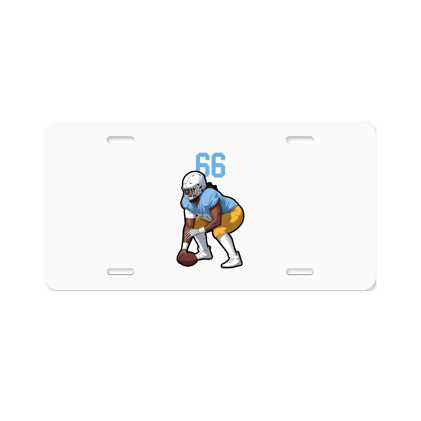 License Plate — Number Top in Classic