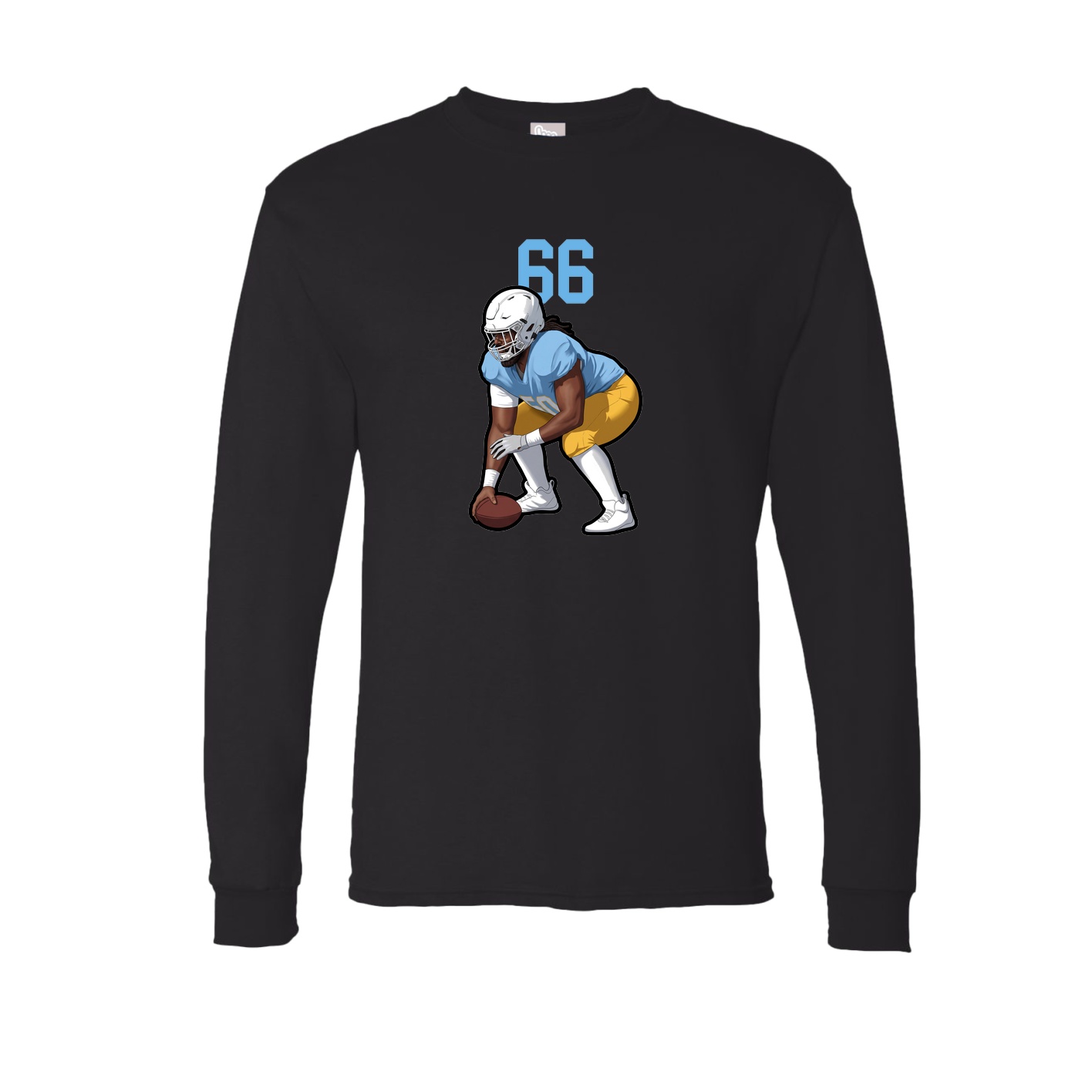 Long Sleeve Tee — Number Top in Black