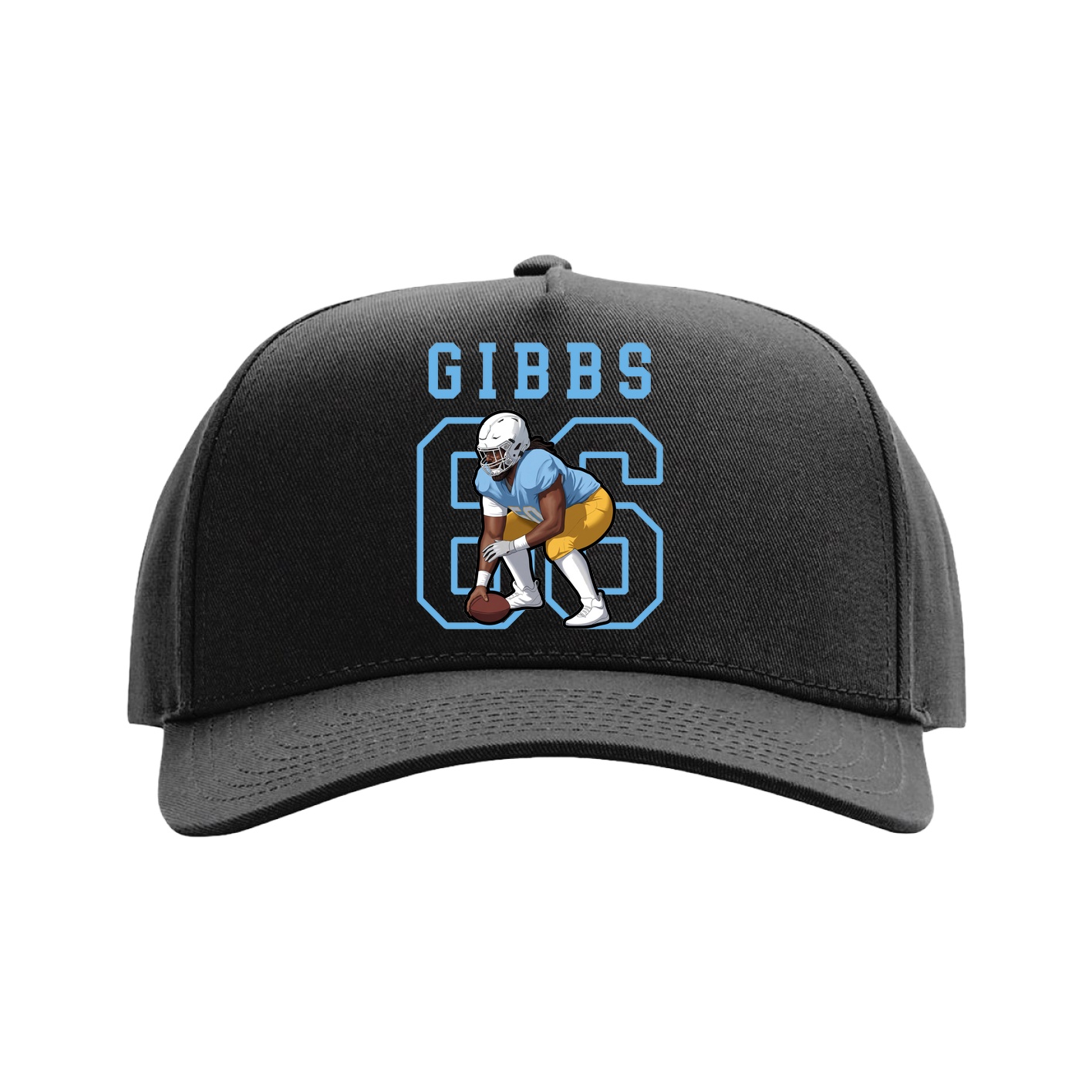 Full Fabric Five-Panel Champ Cap — Shirsey in Black
