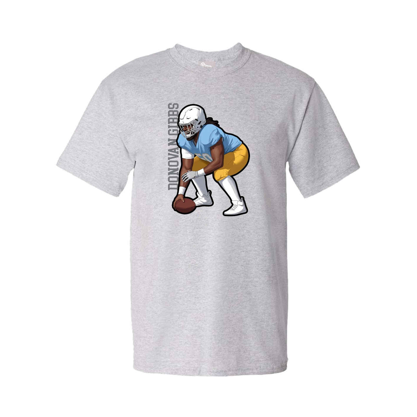 Youth Tee — Name Vertical in Grey