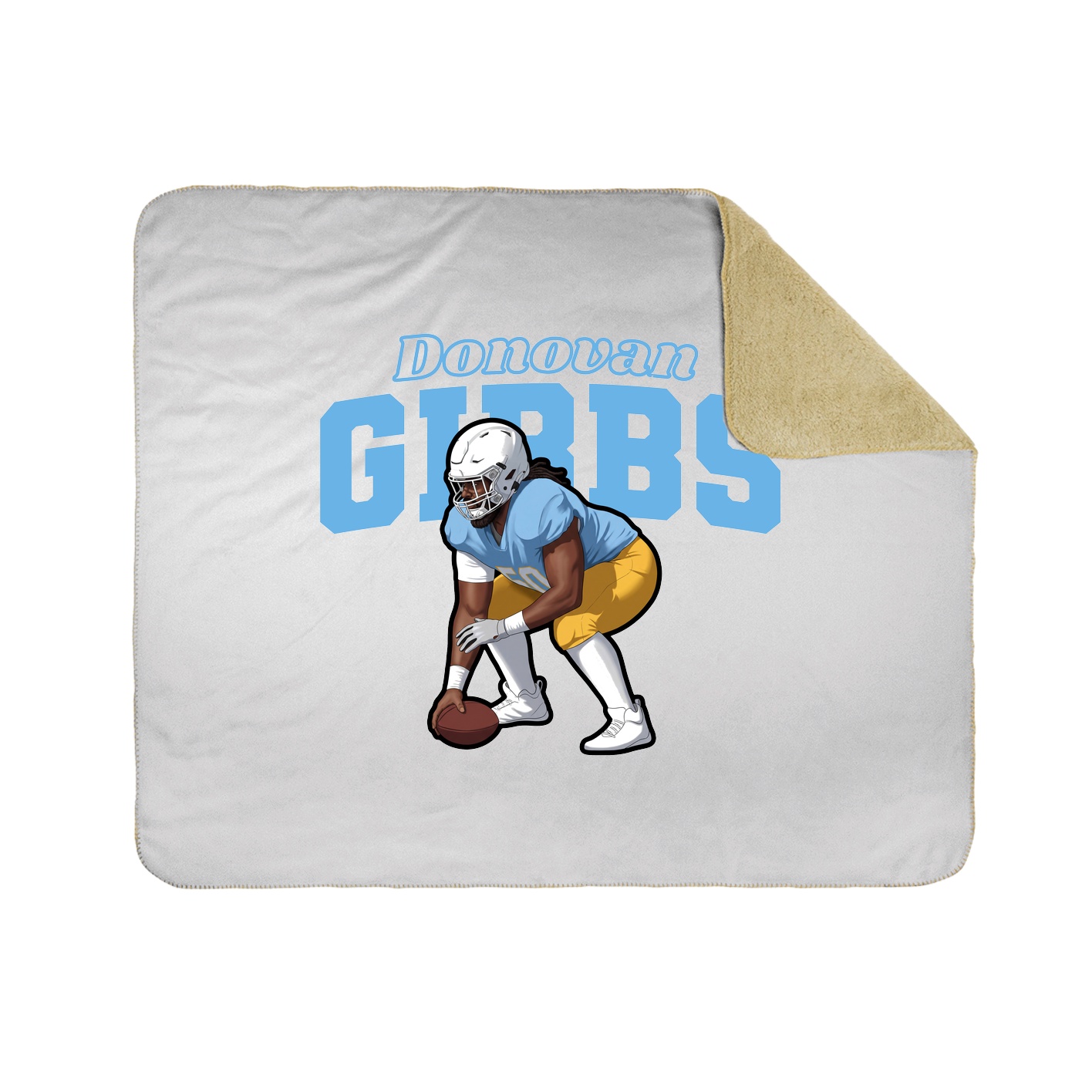 Throw Blanket — Name Arch in White