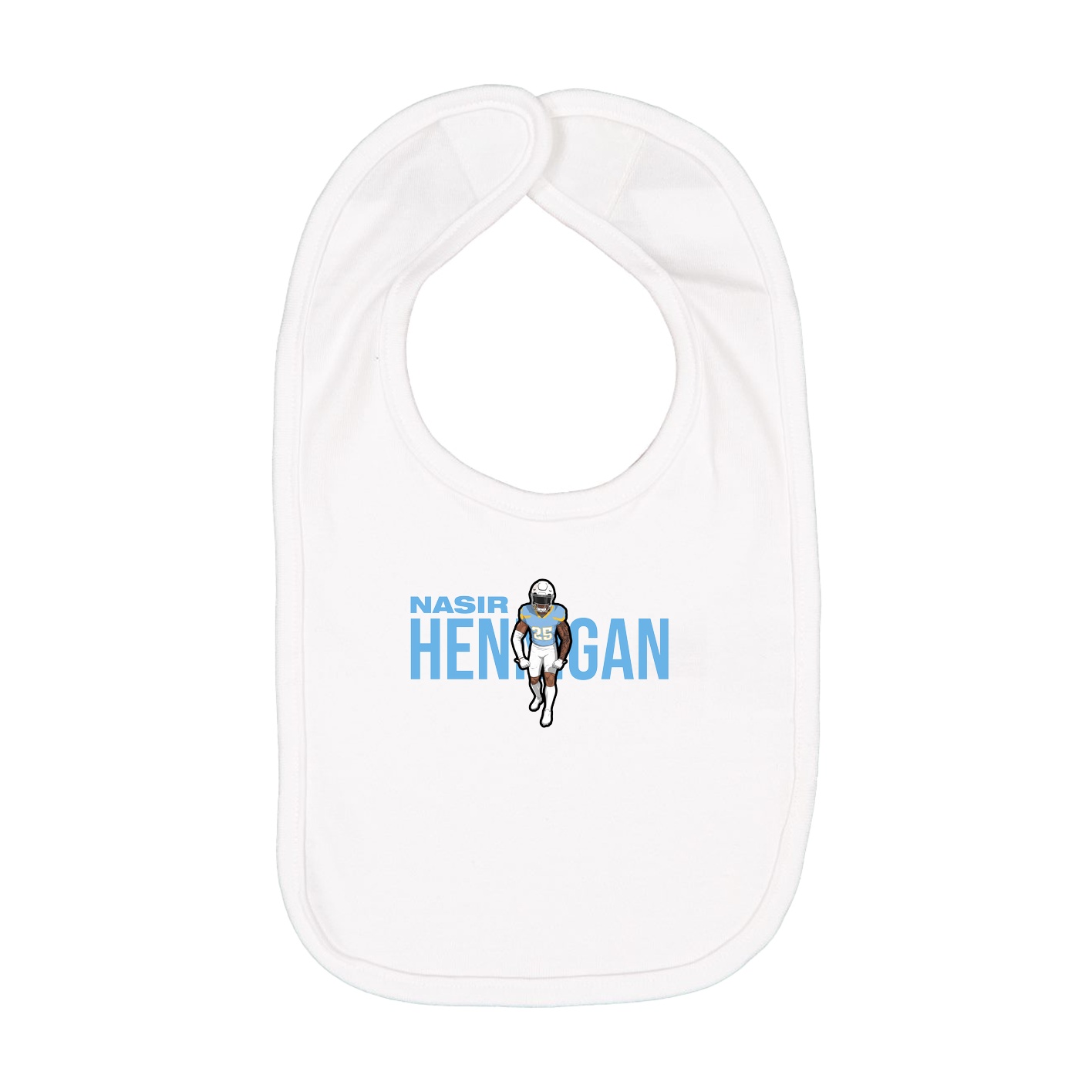 Infant Bib — Player Name in White